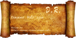 Dauner Rózsa névjegykártya